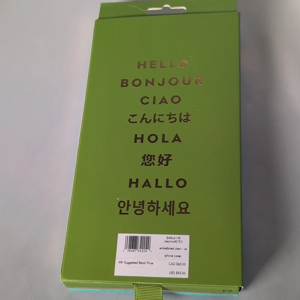 Kate Spade Embellished Clear iPhone XS/X Phone Case